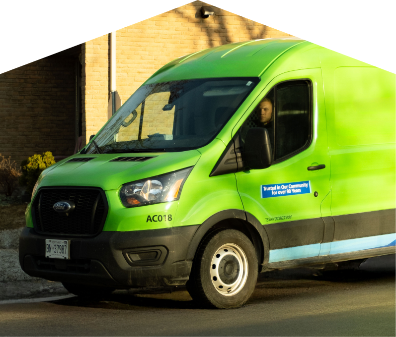 Mr. Furnace service van parked by a brick home highlighting trusted plumbing, heating & electrical expertise since 1978. Mr. Furnace service van parked by a brick home highlighting trusted plumbing, heating & electrical expertise since 1978.